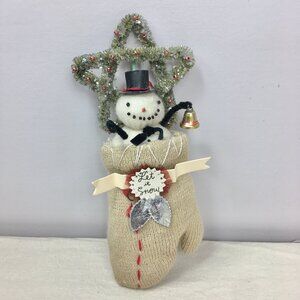Jennifer Murphy Christmas Ornament Snowman Mitten Let It Snow Seasons Of Cannon